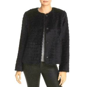 EILEEN FISHER | Black Wavy Alpaca Jacket Size Small NWT